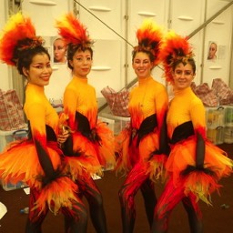 Chelsea Ballet Dancers getting ready for the Olympic Closing Cerempny 2012